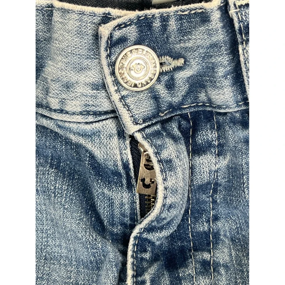 True Religion Mens Straight Leg Blue Denim Jeans Medium Wash Size 32